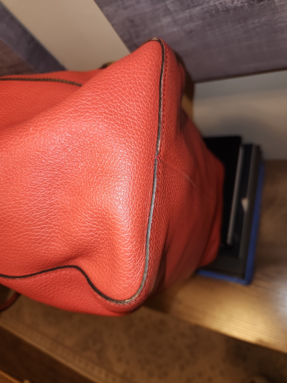 Gucci Red/Orange Leather Tote Bag - Picture 3 of 14